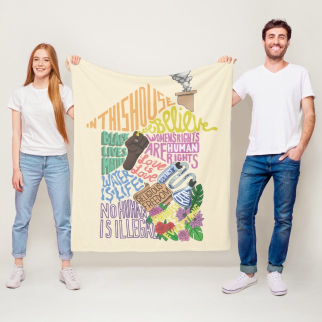 Kenji Kimura Kindness Is Everything Fleece Blanket (In Situ)