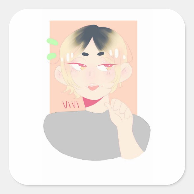 Kenma Kozume Square Sticker (Front)