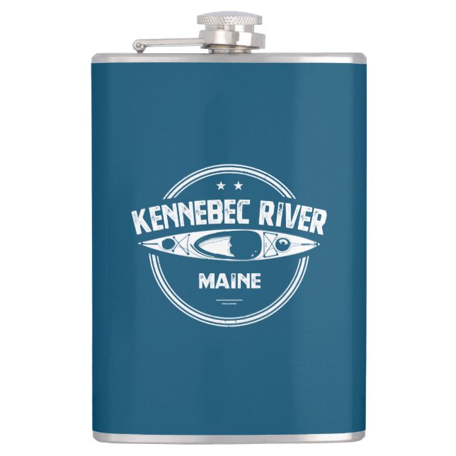 Kennebec River, Maine Hip Flask (Front)