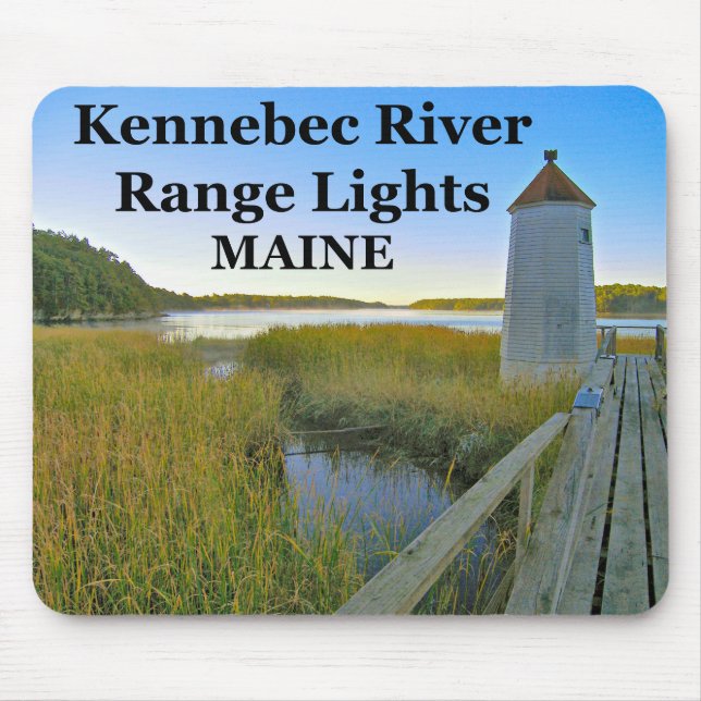 Kennebec River Range Lights, Maine Mousepad (Front)
