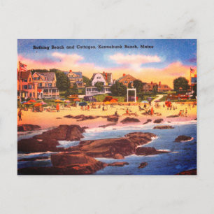 Kennebunk Beach, Maine Vintage Cottages Photo Postcard