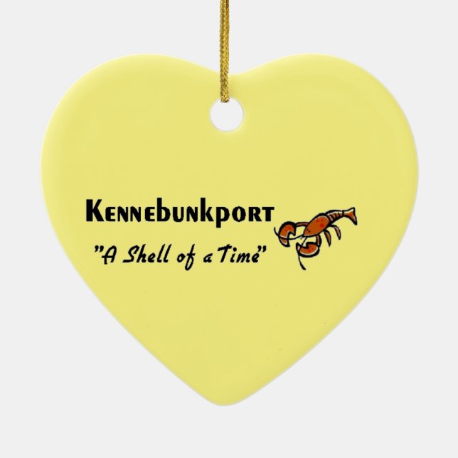 Kennebunkport Maine Ceramic Tree Decoration (Back)