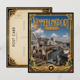 Kennebunkport Maine Vintage Art Deco Golden Age Postcard