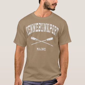 Kennebunkport Maine Vintage Nautical Crossed Oars T-Shirt