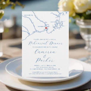 Kennebunkport ME Casual Wedding Rehearsal Dinner Invitation