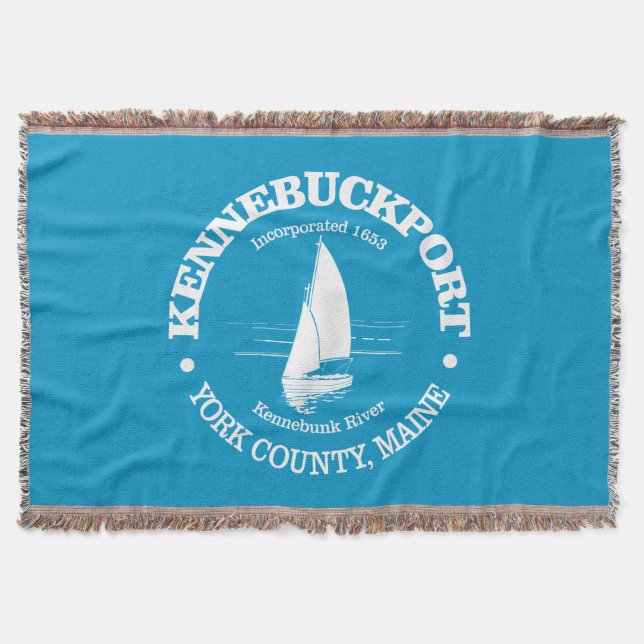 Kennebunkport (sailboat) throw blanket (Front)
