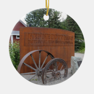 Kennecott Mine in Alaska Ceramic Tree Decoration