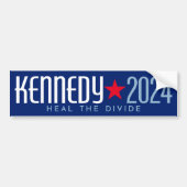 Kennedy 2024 Heal the Divide - red blue Bumper Sticker (Front)