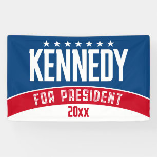Kennedy 2024 - red white blue simple modern banner
