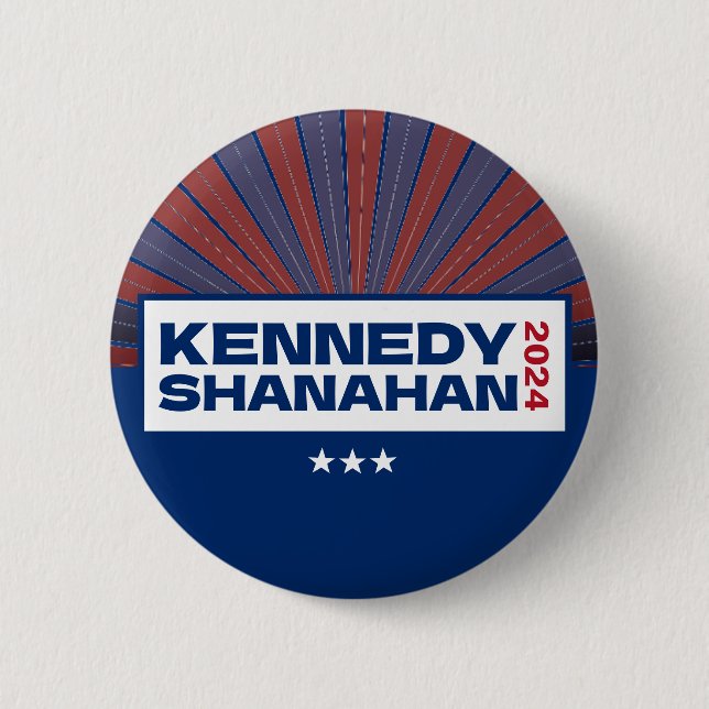 Kennedy and Shanahan 2024 Election Pin Button (Front)