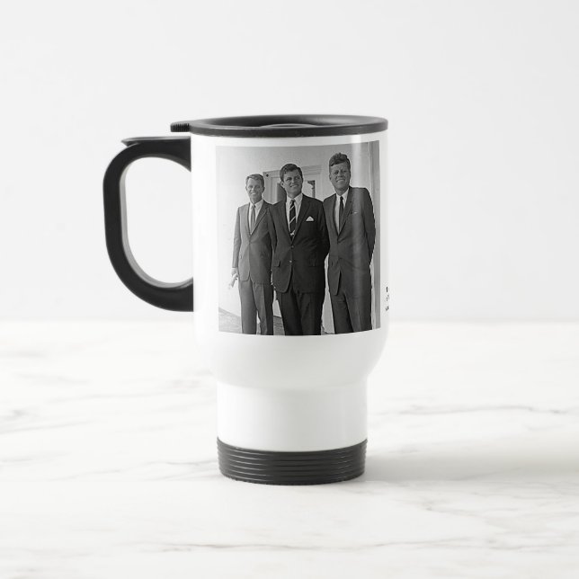Kennedy Brothers, John, Ted, Robert Travel Mug (Left)