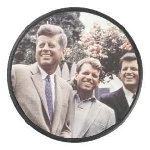 Kennedy Brothers, President John, Robert & Ted Hockey Puck