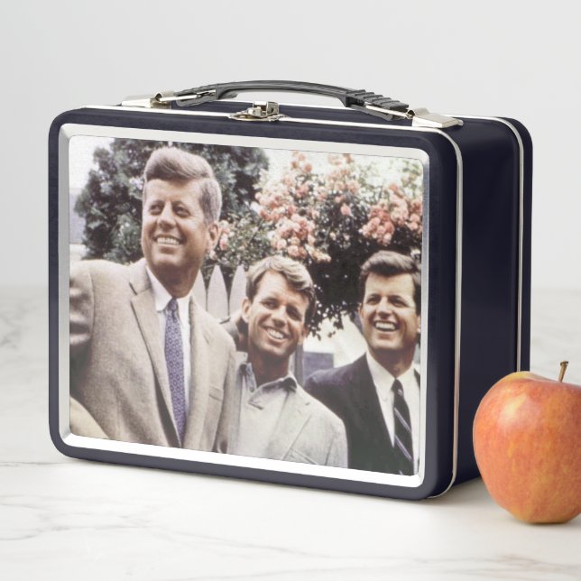 Kennedy Brothers, President John, Robert & Ted Metal Lunch Box (In Situ)
