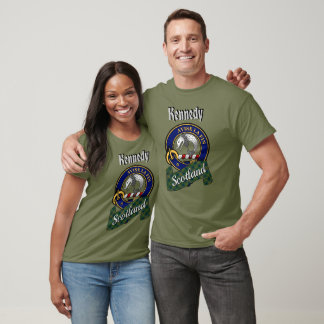Kennedy Clan Badge & Tartan T-Shirt