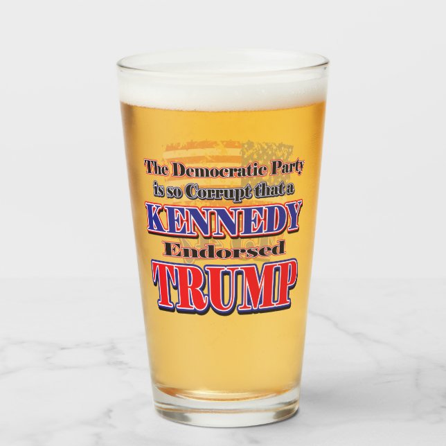 Kennedy Endorses Trump Glass (Front Filled)
