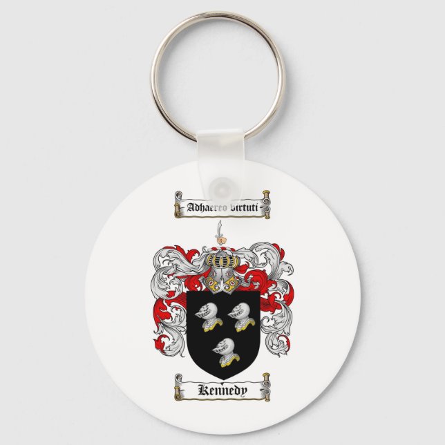 KENNEDY FAMILY CREST -  KENNEDY COAT OF ARMS KEY RING (Front)
