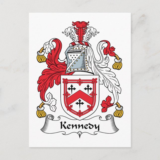 Kennedy Family Crest Postcard (Front)