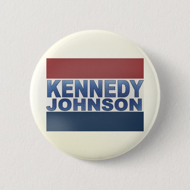 Kennedy Johnson Campaign 6 Cm Round Badge (Front)