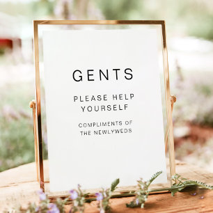 KENNEDY Modern GENTS Bathroom Toiletry  Poster