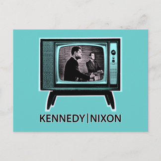 Kennedy Nixon 1960 TV Debate Postcard