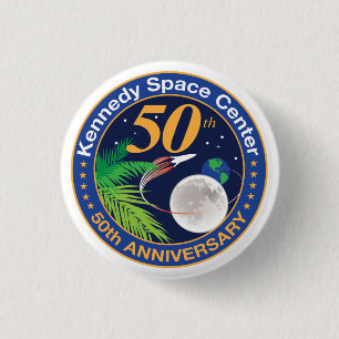 Kennedy Space Centre (50th Anniversary) 3 Cm Round Badge