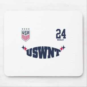 Kennedy Wesley 26 White Uswnt Officially Licensed Mouse Pad