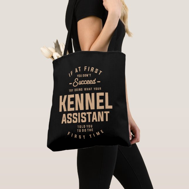 Kennel Assistant Funny Job Occupation Tote Bag (Close Up)