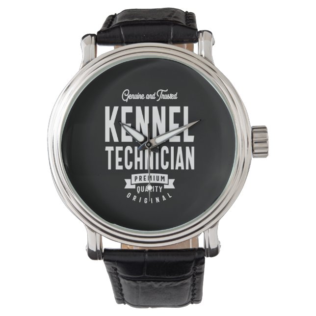 Kennel Technician Job Title Gift Watch (Front)