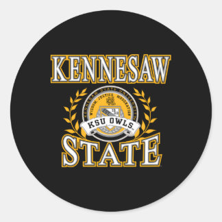Kennesaw State Owls Laurels Classic Round Sticker