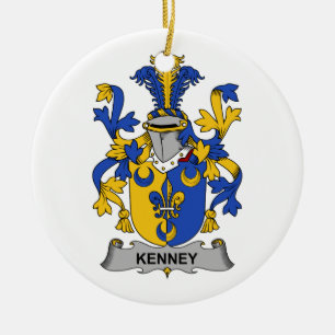 Kenney Family Crest Ceramic Tree Decoration