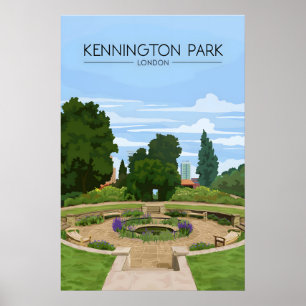 Kennington Park London Travel Poster