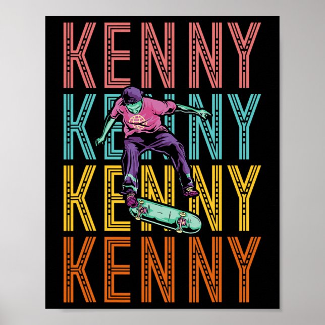 Kenny Custom Skateboarding Hob  Poster (Front)