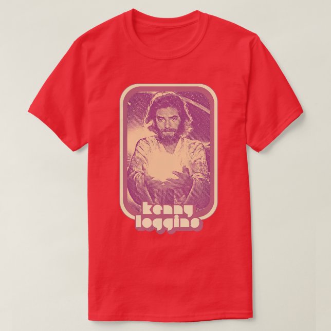 Kenny Loggins 1980s Retro Aesthetic Fan Art Design T-Shirt (Design Front)