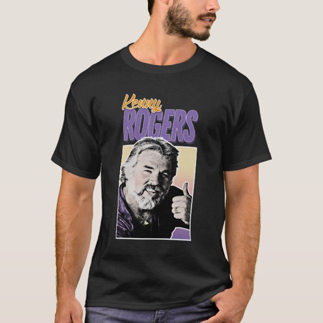 Kenny Rogers Vintage Style Kenny Rogers 80s Tshirt (Front)