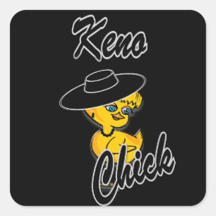 Keno Chick #4 Square Sticker