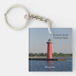 Kenosha North Pierhead Light acrylic keychain