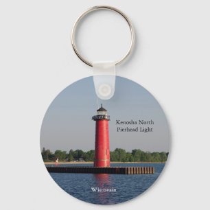 Kenosha North Pierhead Light key chain