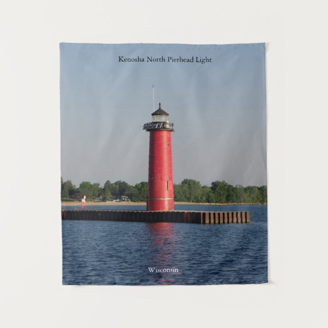 Kenosha North Pierhead Light tapestry (Front)