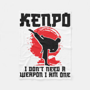 Kenpo Fighter Weapon Kenpo Instructor Karate Marti Fleece Blanket