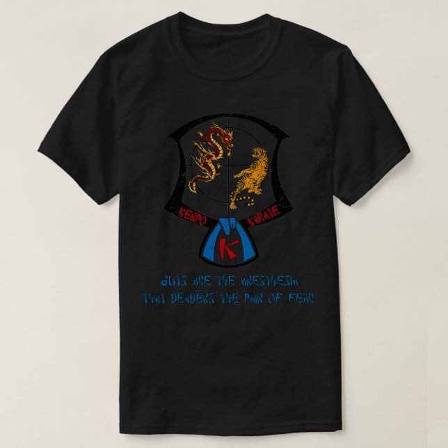 Kenpo Karate Blue Belt Saying T-Shirt (Design Front)