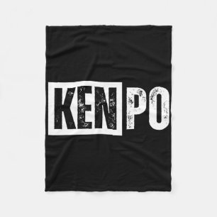 Kenpo Karate Distressed  Fleece Blanket