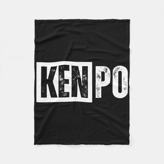 Kenpo Karate Distressed  Fleece Blanket (Front)