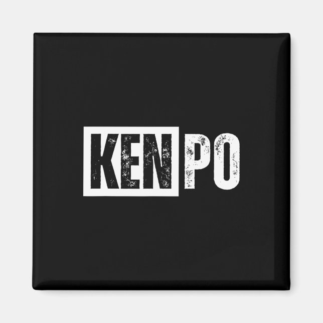 Kenpo Karate Distressed  Magnet (Front)