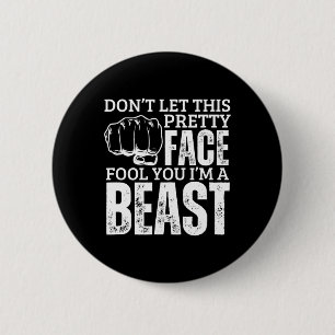 Kenpo Karate Girl I'm A Beast Funny Women American 6 Cm Round Badge