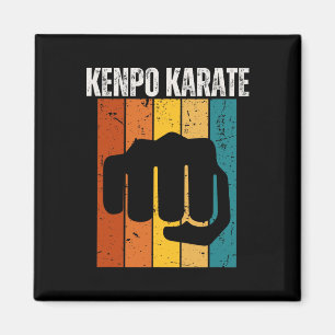 Kenpo Karate Vintage Retro 70s Design Funny Americ Magnet