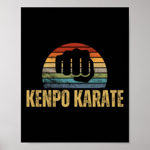 Kenpo Karate Vintage Retro 70s Design Funny Americ Poster