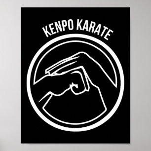 Kenpo Karate White Black Hands Cool Martial Arts T Poster