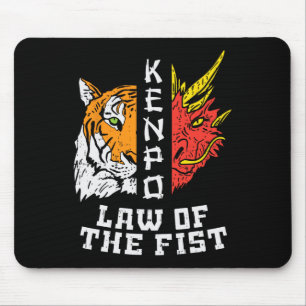 Kenpo Law Of Fist Tiger Dragon Kempo Karate Men Wo Mouse Pad