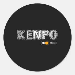 Kenpo Mode Martial Arts Karate Apparel - Kenpo Classic Round Sticker