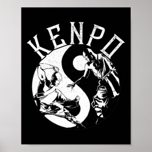 Kenpo Yin Yang Martial Arts Japanese Kempo Fighter Poster